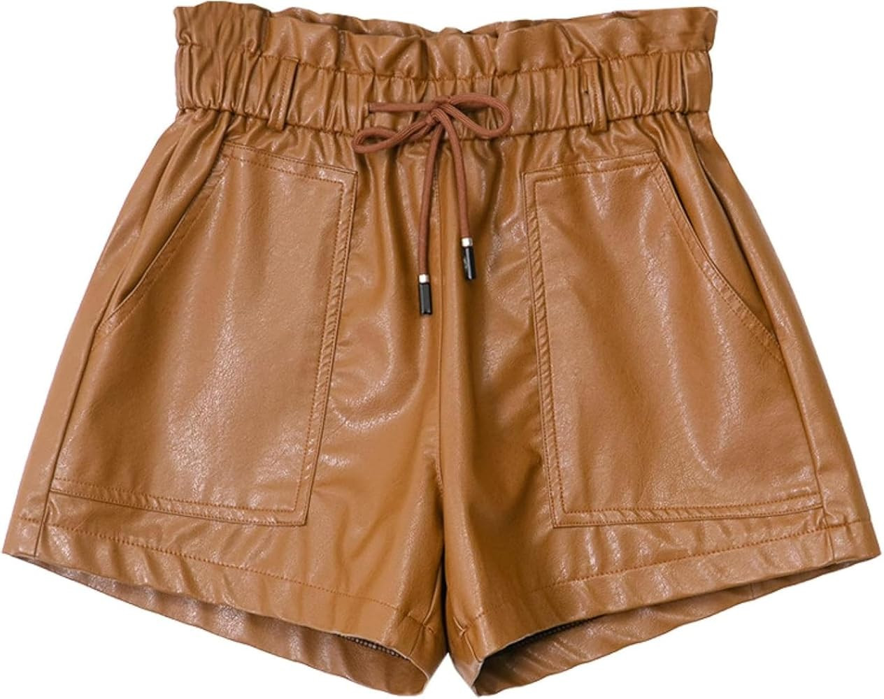 PU Leather Pants, Suitable for Women's Elastic High Waisted Hip Push Ups, Elastic Party Artificia... | Amazon (US)