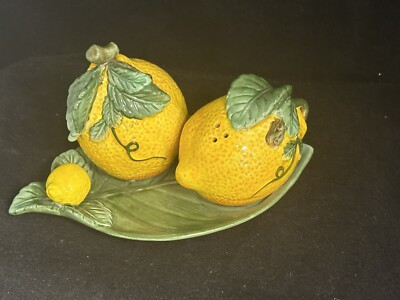 Salt and peppers  set lemon summer  decor porcelain ceramic  Lemon Collection | eBay US