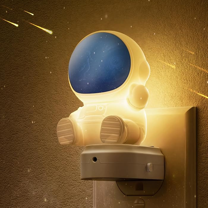 L LOHAS LED Night Light for Kids, 3D Space Night Light Plug in, Dusk to Dawn Nursery Night Lights... | Amazon (US)