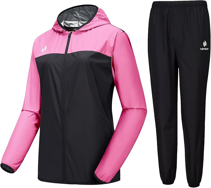 HOTSUIT Sauna Suit for Women Weight Loss Sweat Suits Sauna Jacket Pant Machine Washable Anti Rip ... | Amazon (US)