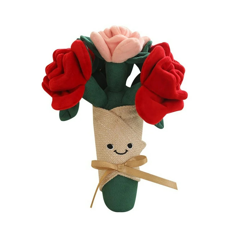 11" Jellycat Amuseables Rose Bouquet Plush Toy, 2025 Valentine's Day Bedtime Friend Easter New Ye... | Walmart (US)