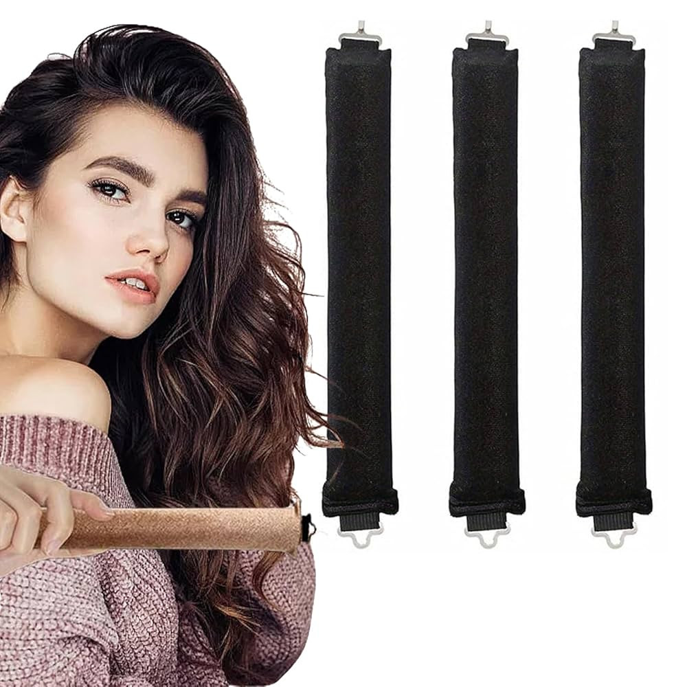 Hair Curler No Heat, 3PCS Hair Curlers, Hair Styling Tools, Heatless Hair Curler Rods with Hook, ... | Amazon (CA)