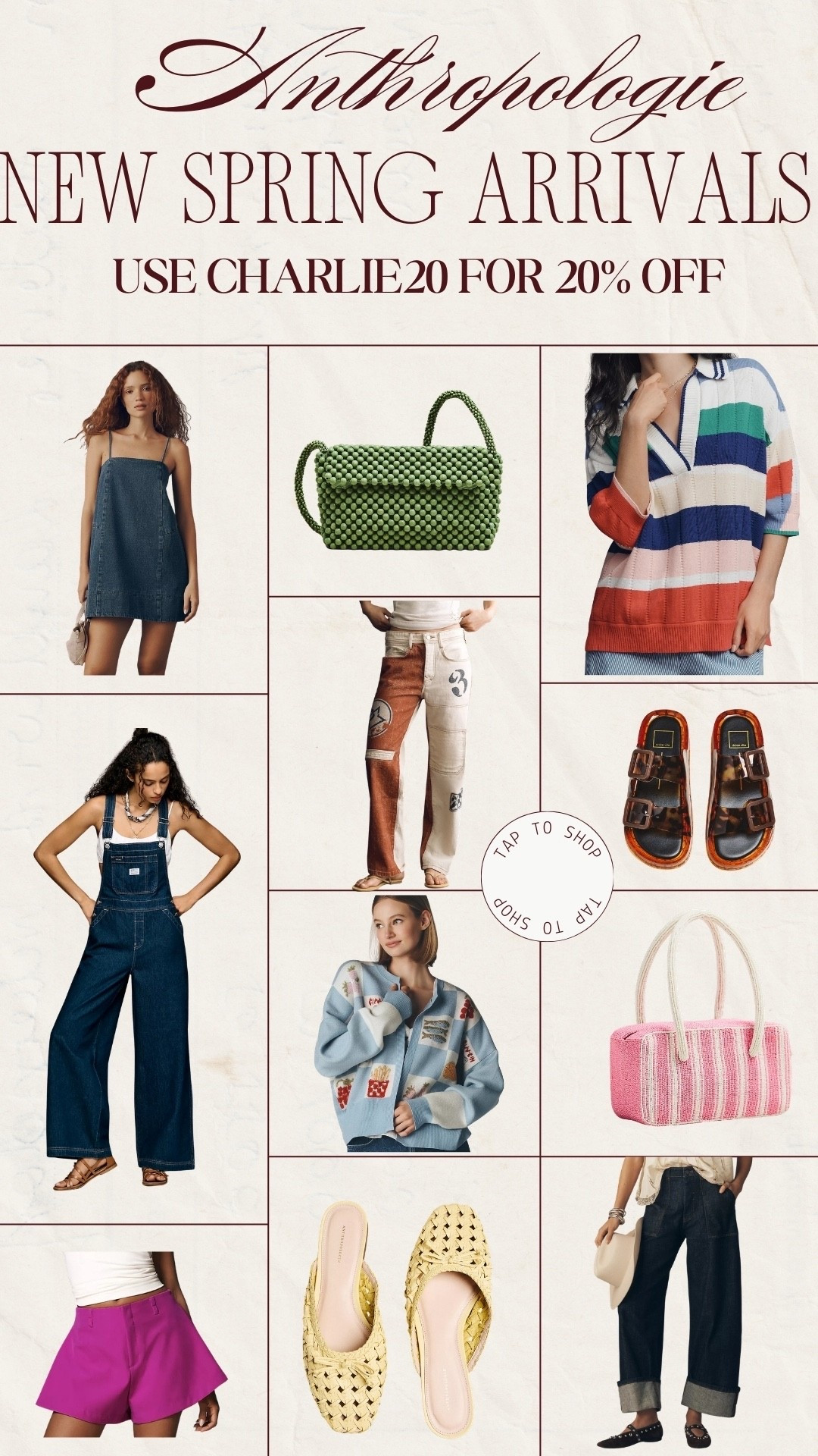Use CHARLIE20 for 20% orders over $100 at Anthropologie this weekend! 

#LTKSaleAlert #LTKspring #LTKspringtrends