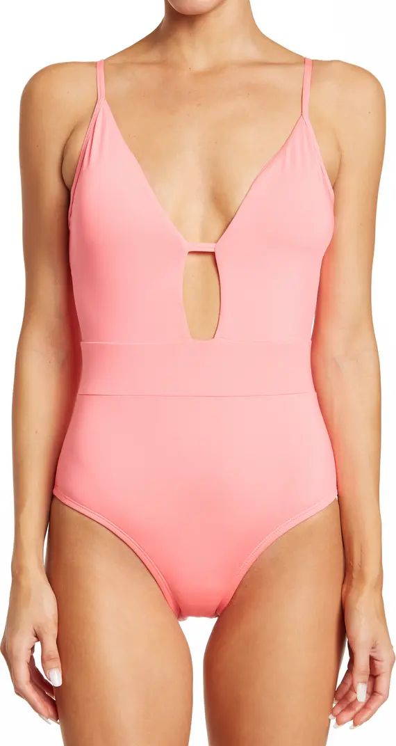 Color Code Plunge One-Piece Swimsuit | Nordstrom Rack