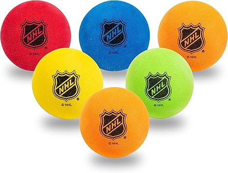 Franklin Sports Mini - Indoor Floor Hockey Balls for Kids - 6 Soft Foam Balls - Assorted Colors | Amazon (US)