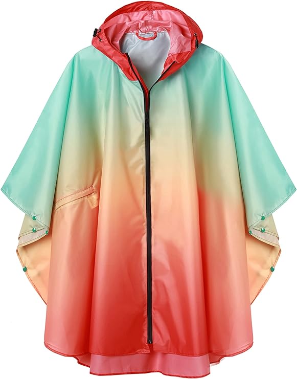 SaphiRose Unisex Rain Poncho Raincoat Hooded for Adults Women with Pockets | Amazon (US)