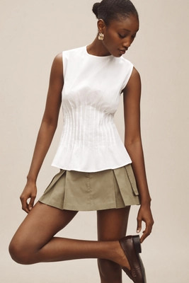 The Della Pleated-Waist Shell Top by Anthropologie | Anthropologie (US)