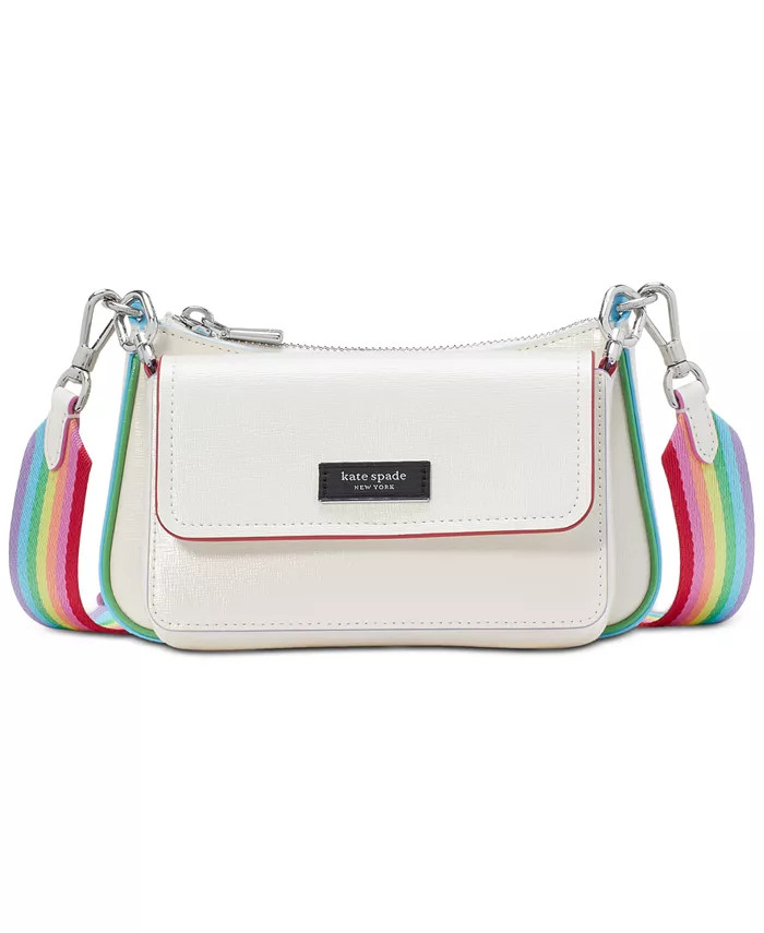 Double Up Rainbow Leather Crossbody | Macy's