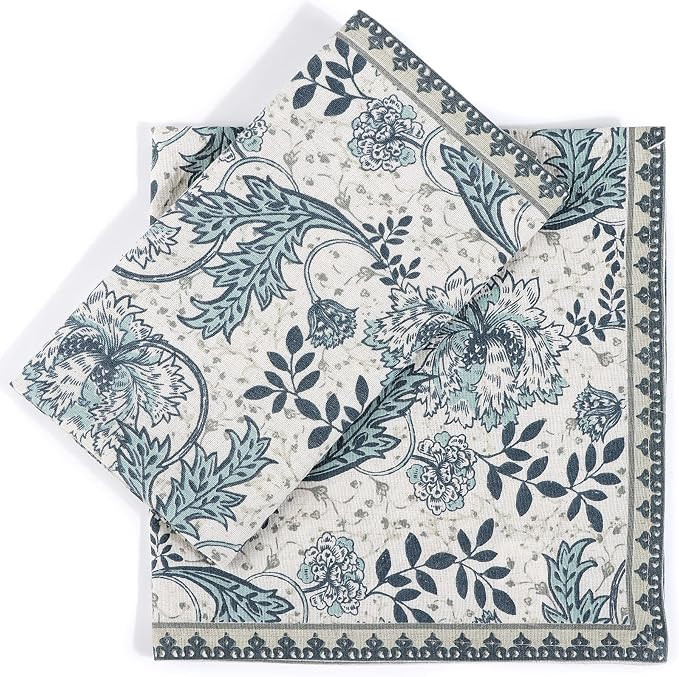 Cloth Napkins Set of 12 Cotton Linen, 20x20 Inch, Morris Wood | Amazon (US)
