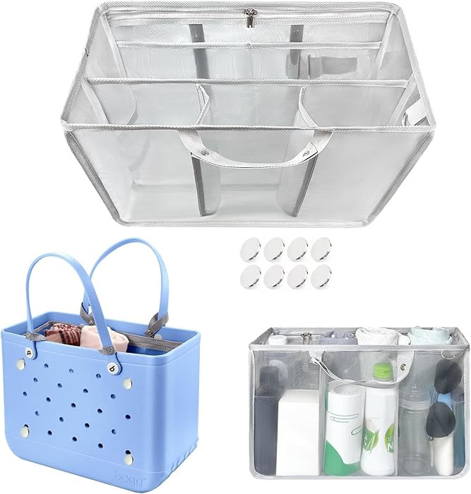 XYFuuee Beach Bag Organizer Inserts for Baby Medium Bogg Bag Accessories with 8 Removable Metal F... | Amazon (US)