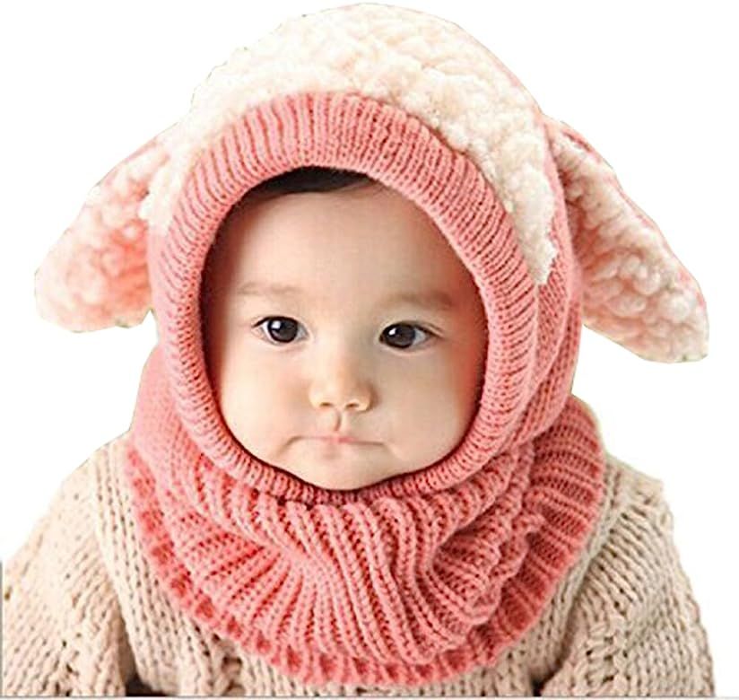 Unisex Baby Toddle Kids Winter Hat Scarf Earflap Hood Scarves Skull Caps | Amazon (US)