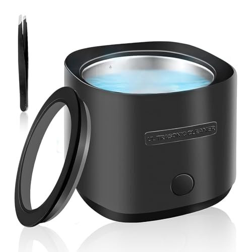 Ultrasonic Retainer Cleaner Machine for Denture: 42kHz Portable Sonic Dental Clean Pod for Mouth Guard Denture Aligner Invisalign (Black) | Amazon (US)