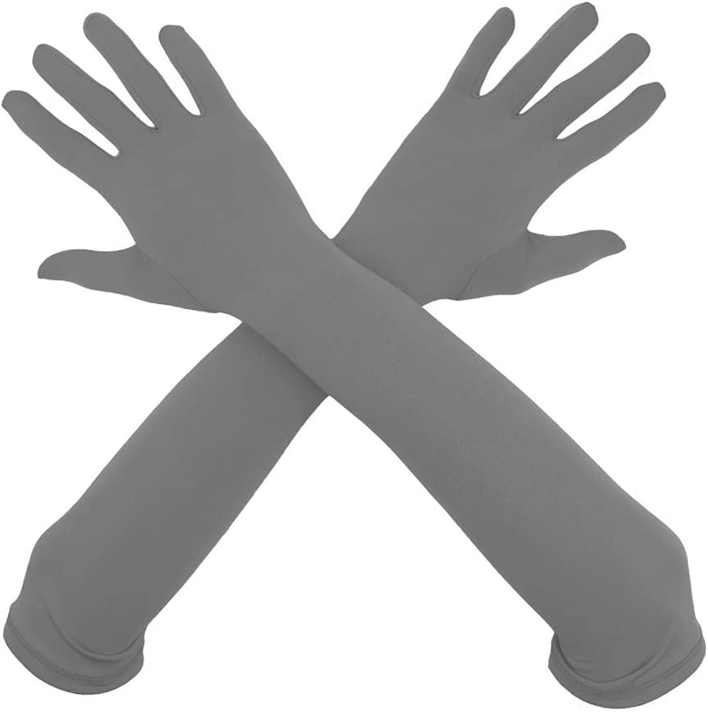 Unisex 18" Elbow Length Stretchy Spandex Gloves for Costume Party Cosplay Bridesmaids | Amazon (US)