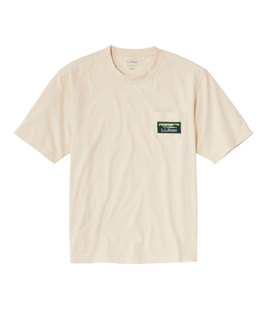 Men's L.L.Bean Katahdin Logo Tee, Short-Sleeve Natural Small, Cotton | L.L. Bean