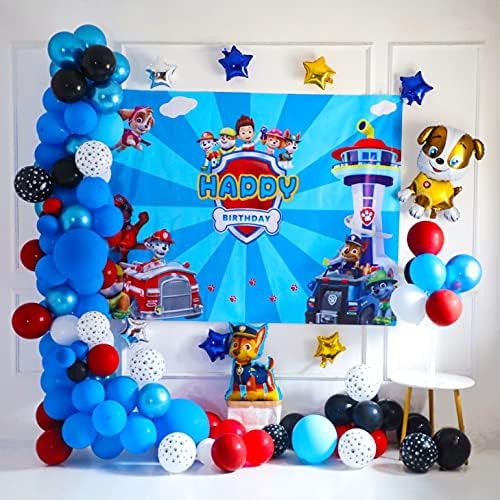 Paw Dog Patrol Party Decoration Set Birthday Decorations Paw Balloons Including Paw Dog Backdrop and | Amazon (US)