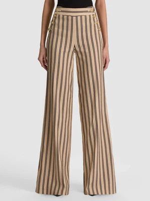 NARIN STRIPED LINEN PANT - BEACH DAY STRIPE SM | Alice + Olivia