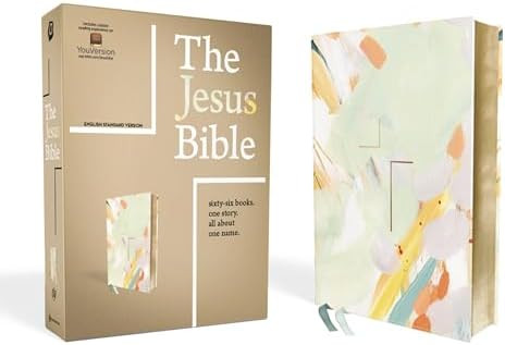 The Jesus Bible Artist Edition, ESV, Leathersoft, Multi-color/Teal      Imitation Leather – Oct... | Amazon (US)