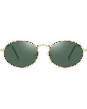 Dollger Oval Sunglasses for Women Vintage Metal Frame Glasses Anti Reflective Retro Eyeglasses Un... | Amazon (US)