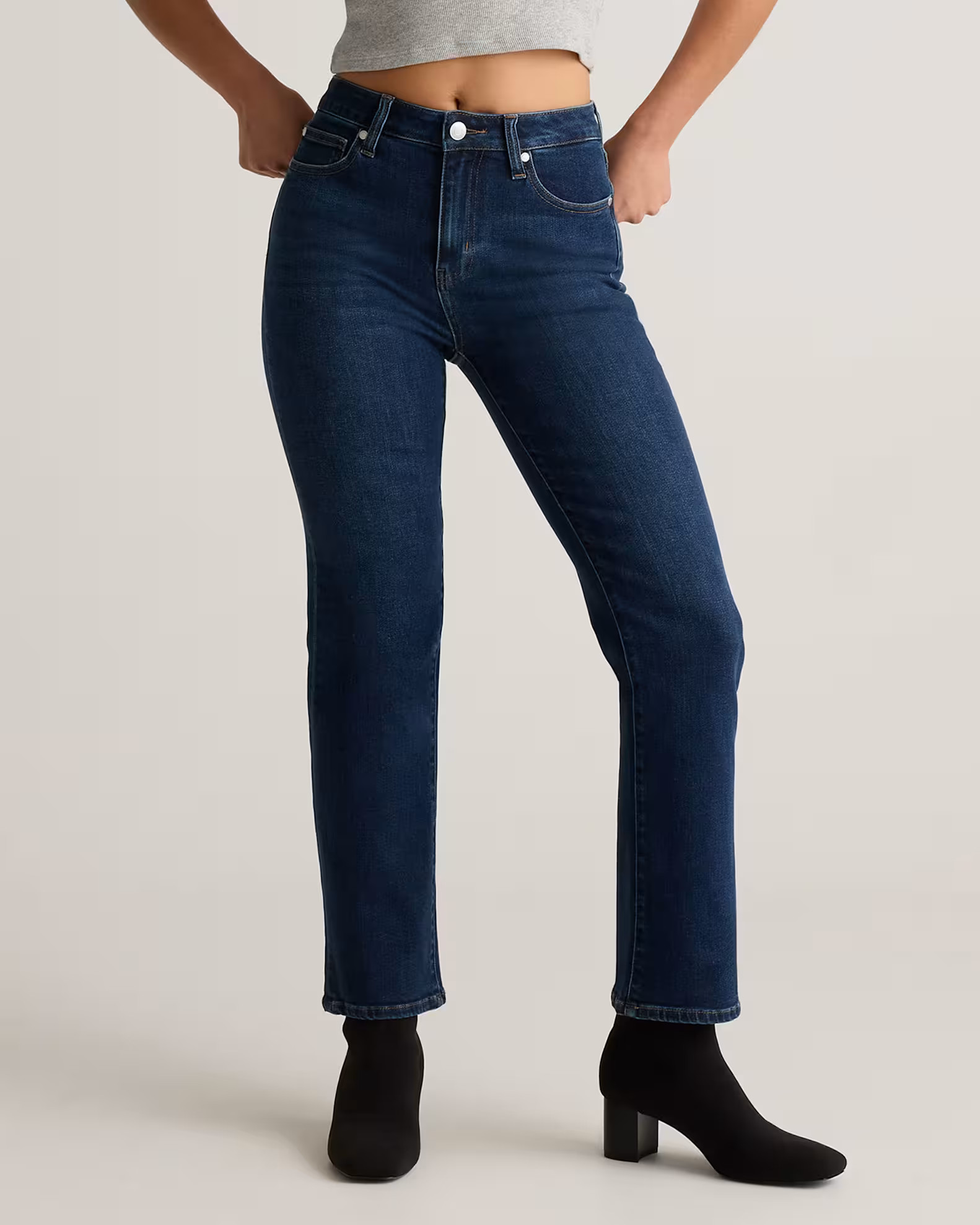 Bella Stretch Straight Jeans | Quince