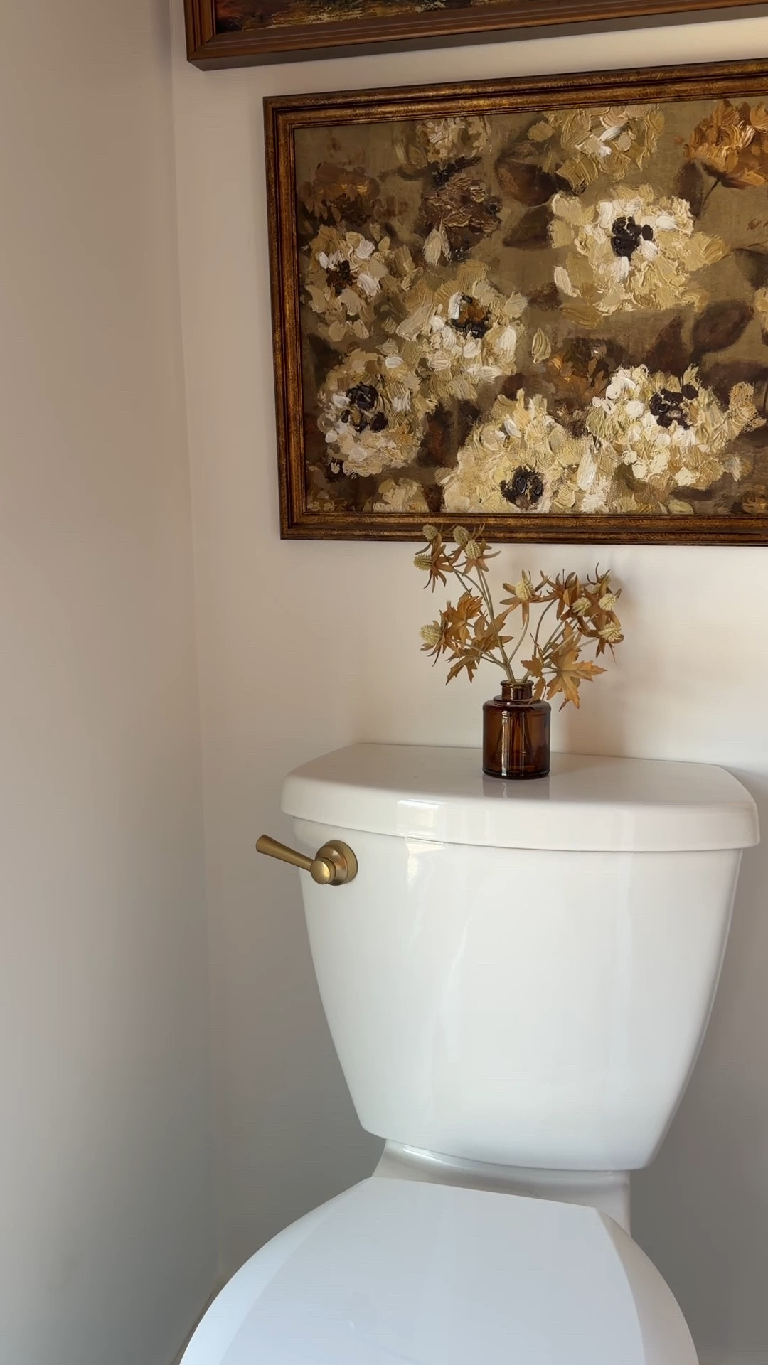 Simple Style 8-in Front/Side/Neo-angle Mount Brushed Gold Universal Fit Toilet Handle from Lowes - love it!! 