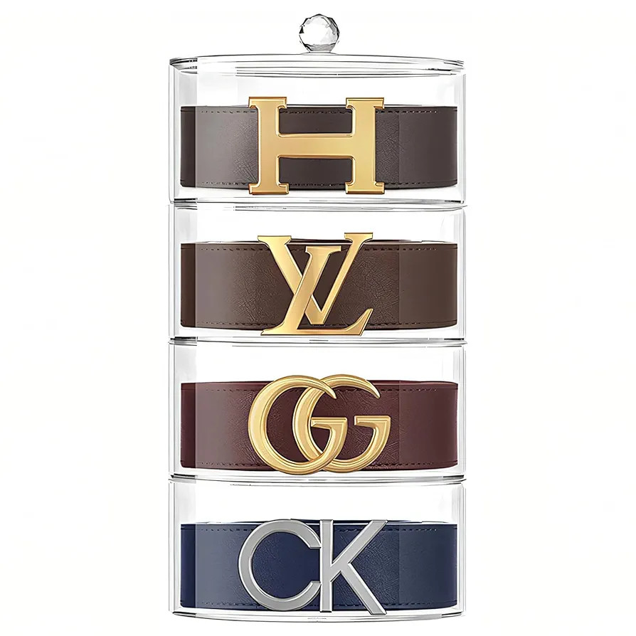 Acrylic Belt Organizer, 4-Layer Transparent Closet Accessories Organizer for Jewelry, Watches, Br... | Amazon (US)