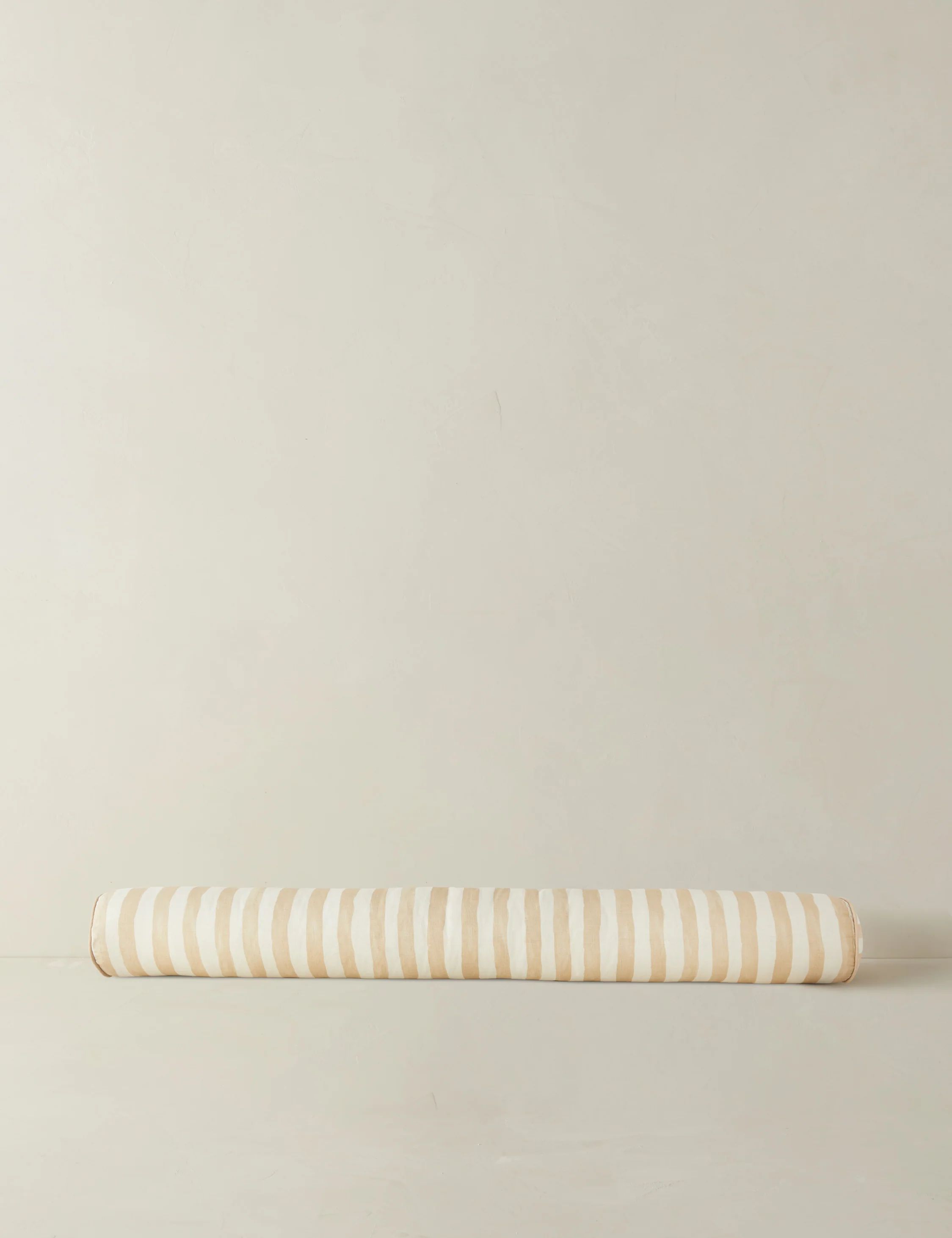 Painterly Stripe Linen Long Bolster Pillow | Lulu and Georgia 
