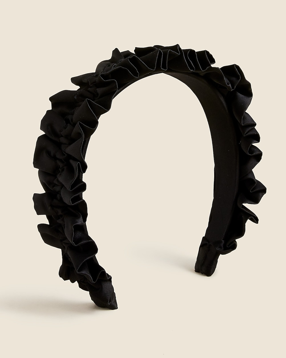Girls' satin ruffle headband | J. Crew US