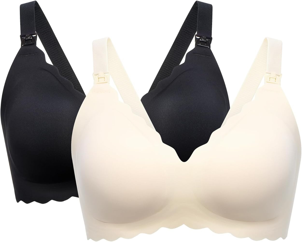 Momcozy Nursing Bras for Breastfeeding, Seamless Pregnancy Maternity Bra Wireless Classic Jelly S... | Amazon (US)