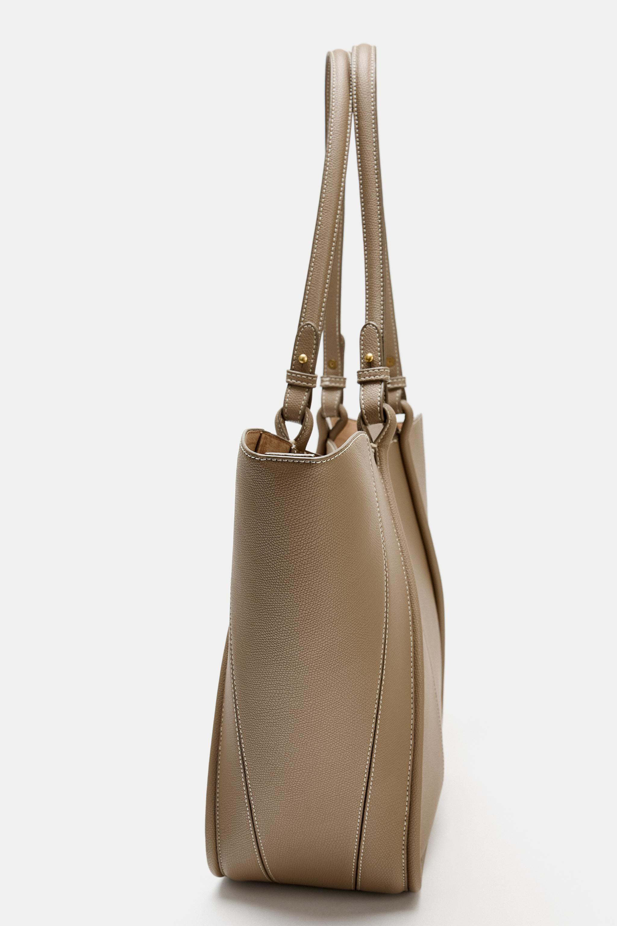 SHOPPER BAG WITH HANDLE DETAIL | Zara US