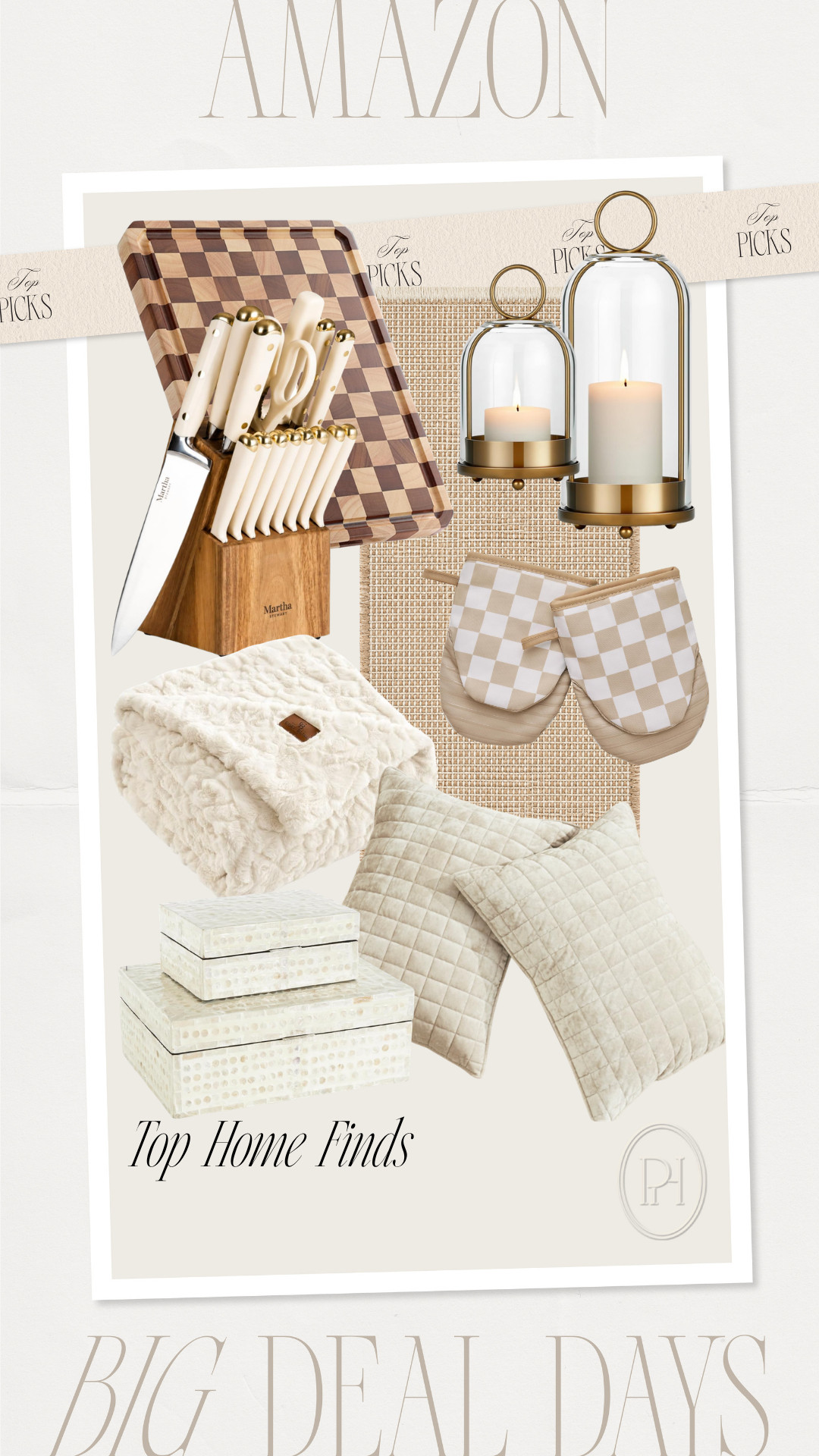 Amazon Big Deal Days finds for the home!

neutral home, home decor, home accents, cozy home, faux fur throw blanket, checkered cutting board, charcuterie board, knife block, knife set, checkered pot holders, kitchen essentials, candle holder, hurricane candle holders, candlesticks, decorative boxes, quilted bedding set, neutral bedding, non-slip rug, runner rug, bathroom mat, kitchen mat 

 #LTKSeasonal #LTKHome #LTKSaleAlert
