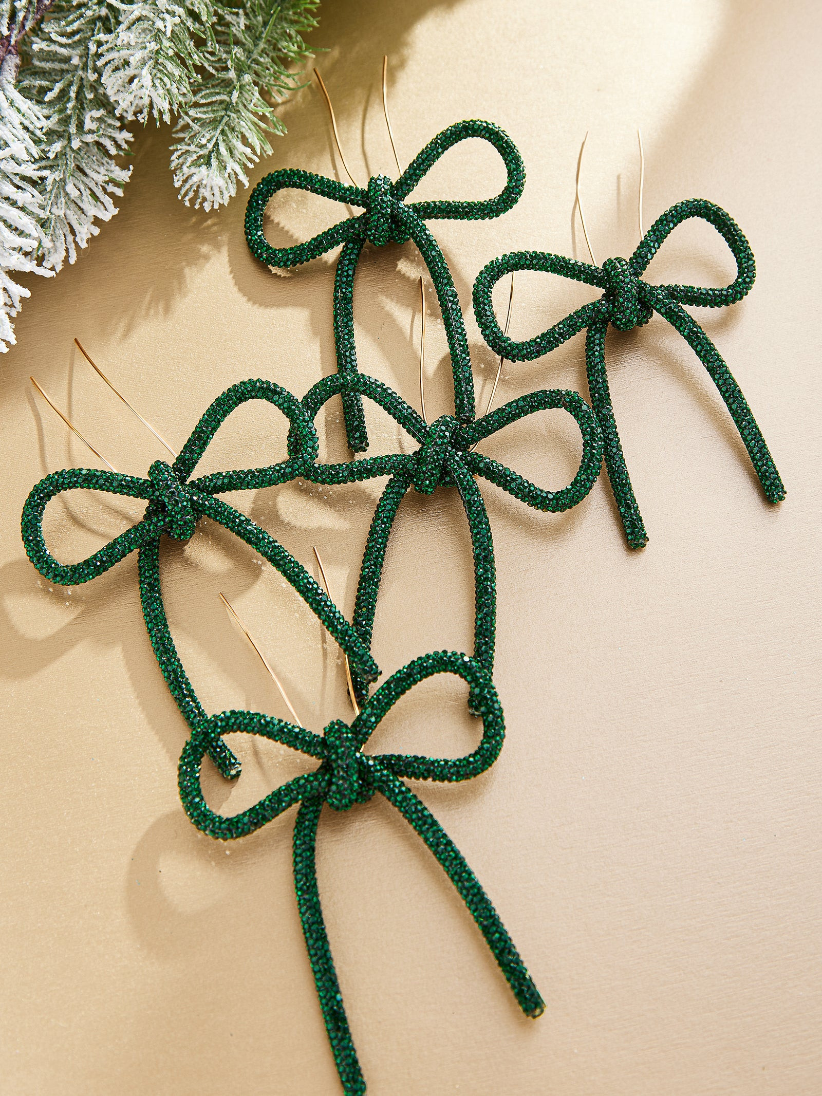 That's A Wrap Ornament Bow Set - Green | BaubleBar (US)