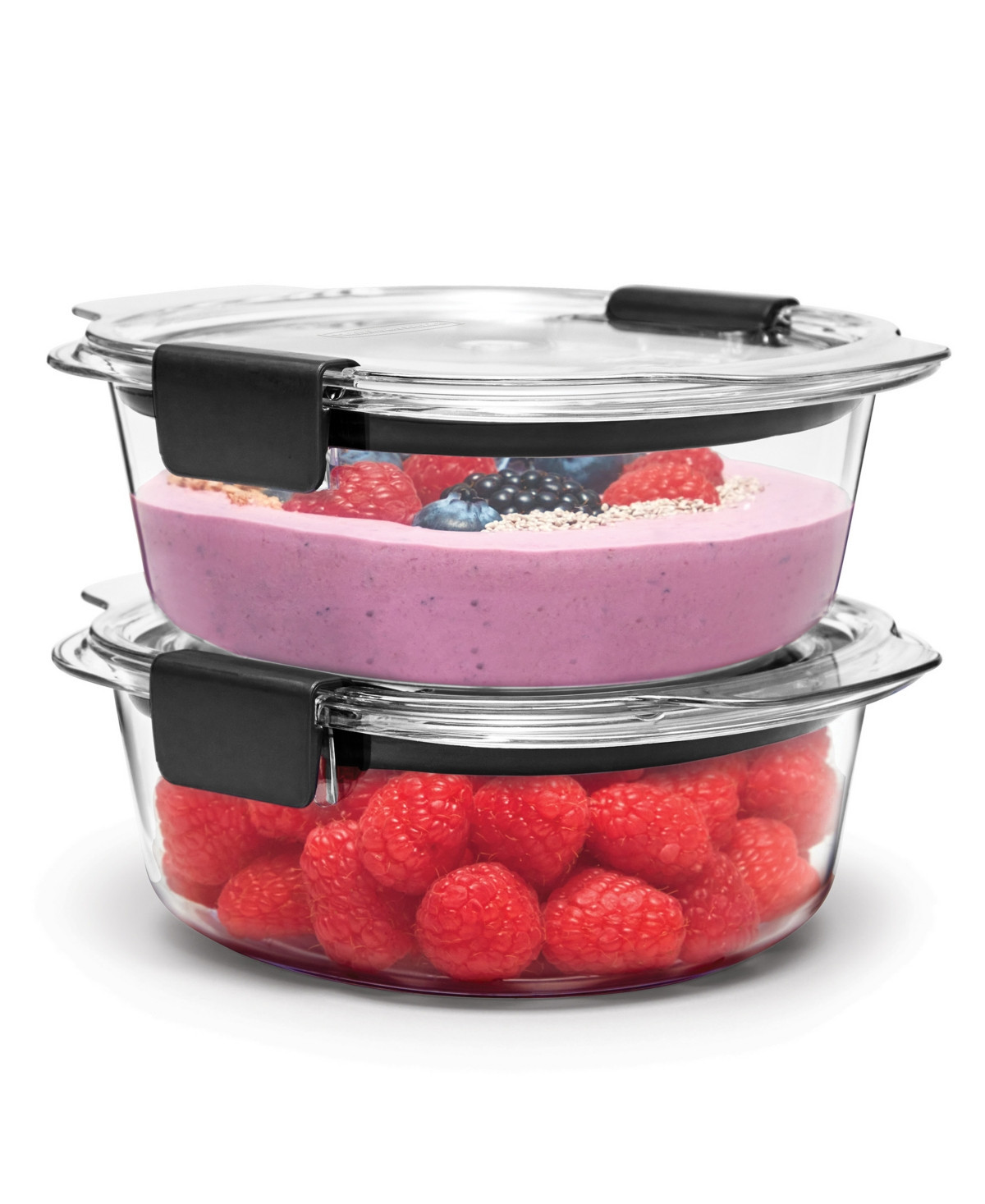Rubbermaid Brilliance 2.17-Cup Round Leak Proof Food Storage Containers, 2-Pack - Clear | Macy's