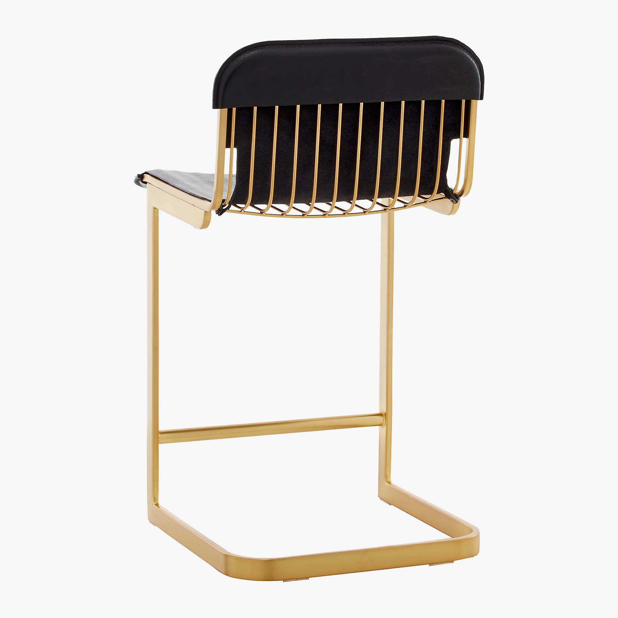 Rake Brass Counter Stool + Reviews | CB2 | CB2