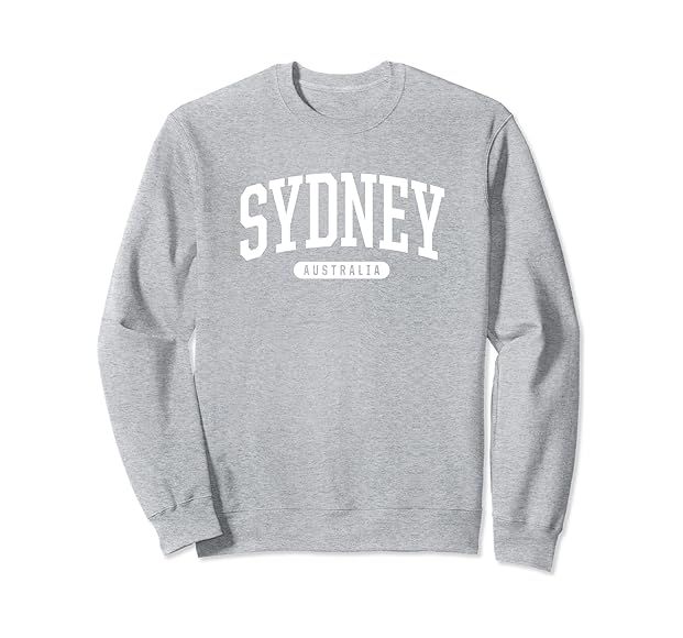College Style Sydney Australia Souvenir Gift Sweatshirt | Amazon (US)