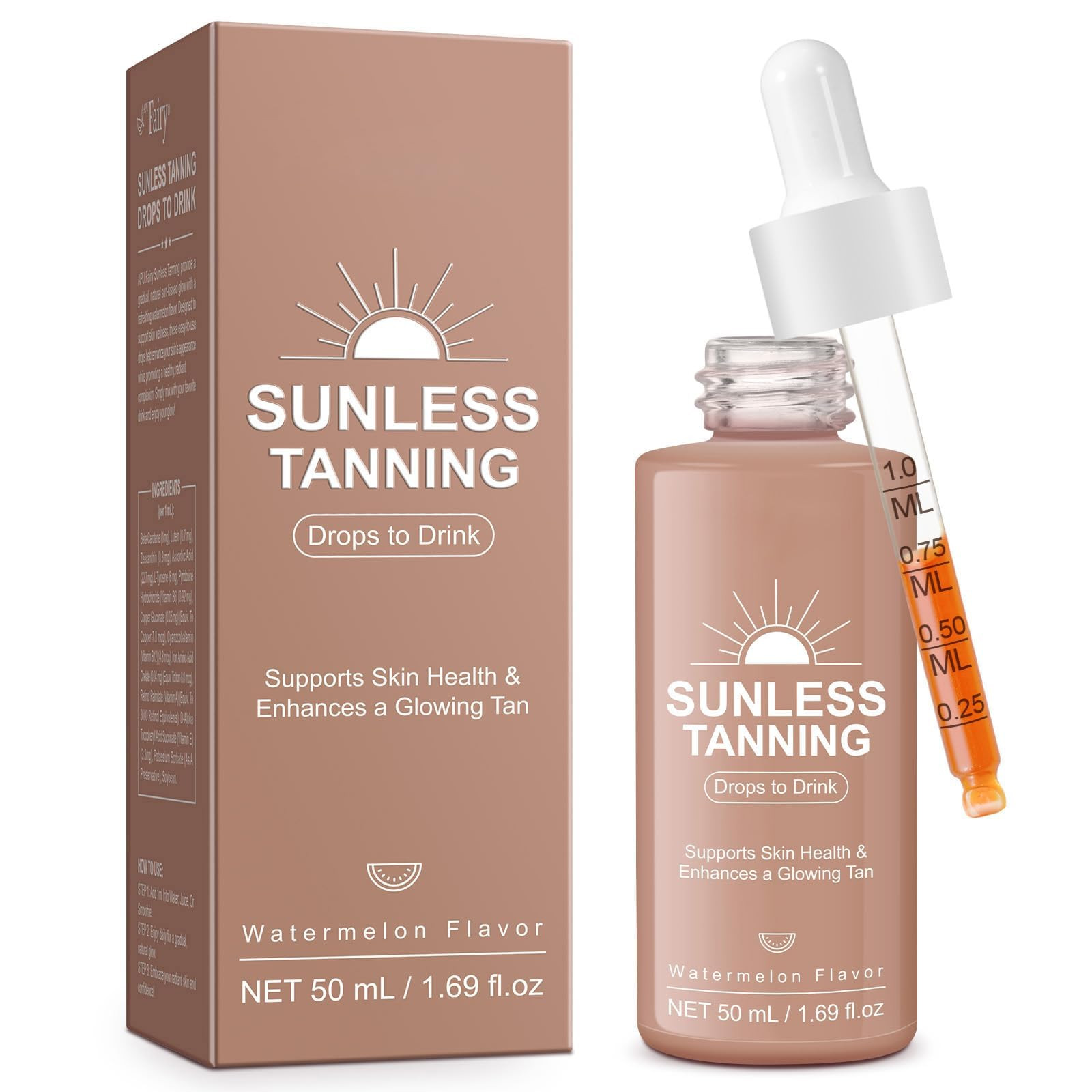 Tanning Drops to Drink for Face & Body - Natural Sunless Tanning Drops with Enhancing Your Natura... | Amazon (US)