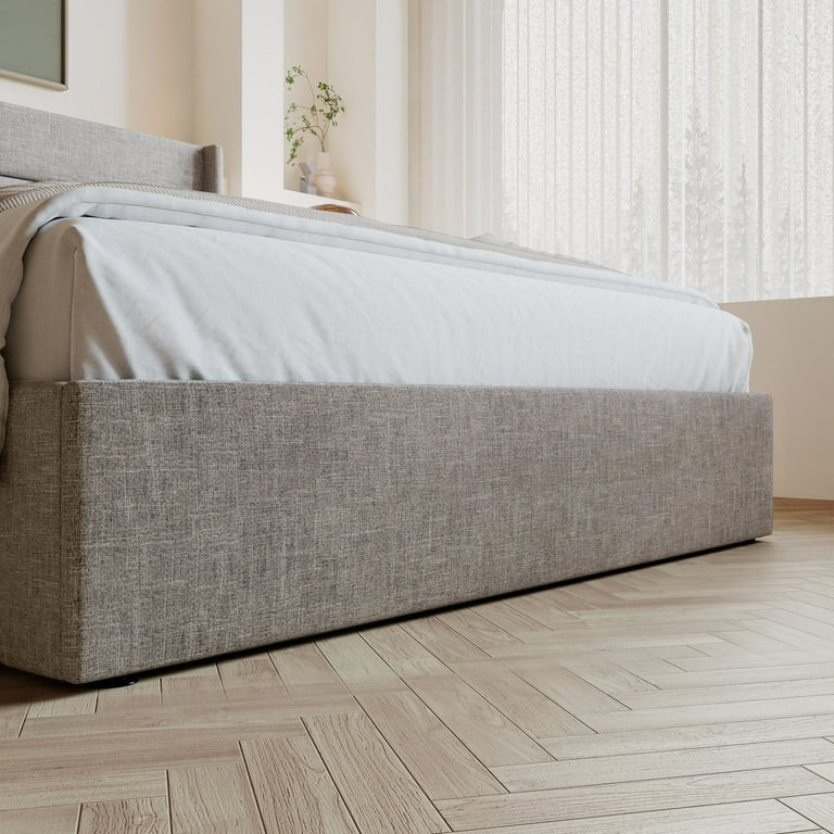 Amolife Full Size Upholstered Lift up Storage Platform Bed Frame with Fabric Panel Wingback Headb... | Walmart (US)