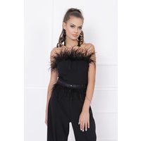 Black Jumpsuit | With Feathers Luxury Elegant Jumpsuit Designer By Caramella Fashion - 042092 | Etsy (US)