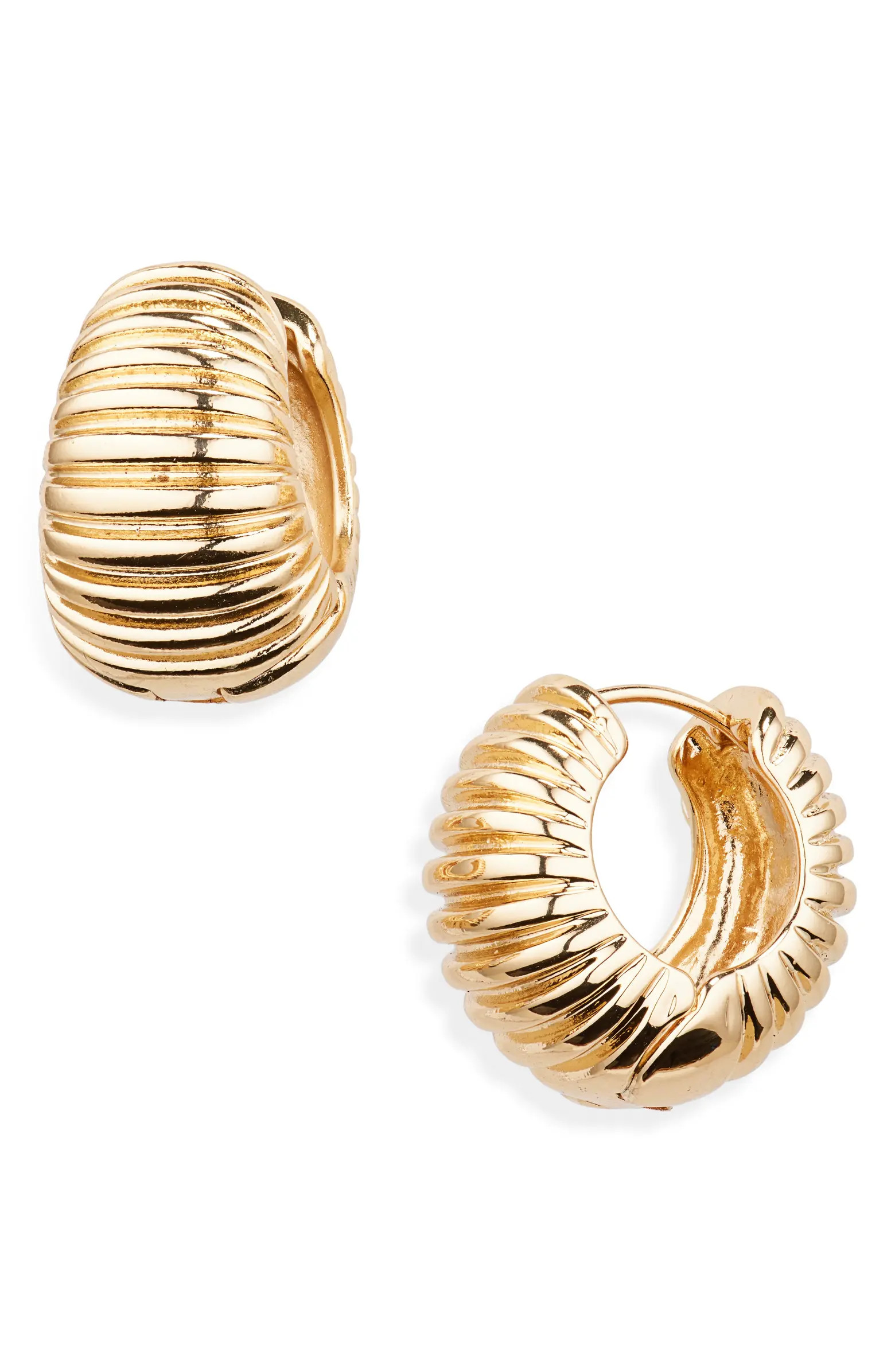 Rib Huggie Hoop Earrings | Nordstrom Rack