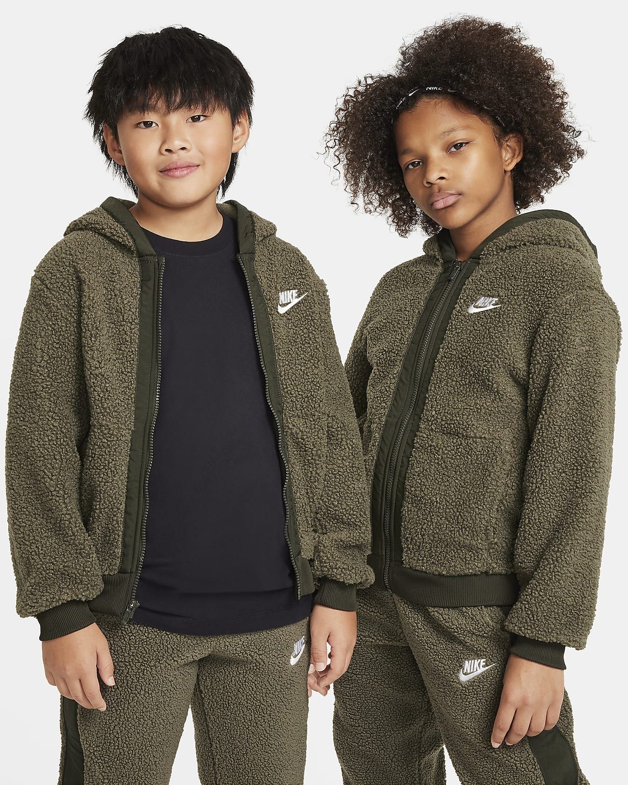 Nike Sportswear Club Fleece Big Kids' Full-Zip Winterized Hoodie. Nike.com | Nike (US)