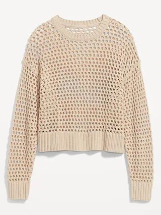Open-Stitch Pullover Sweater for Women | Old Navy (US)