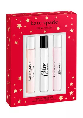 Kate Spade Travel Spray Gift Set, three 0.25 oz fragrance sprays