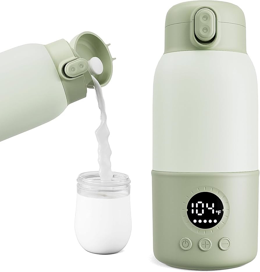 Portable Bottle Warmer for Travel, 2-Min Fast Heating Baby Bottle Warmer,12.8oz Formula Container... | Amazon (US)