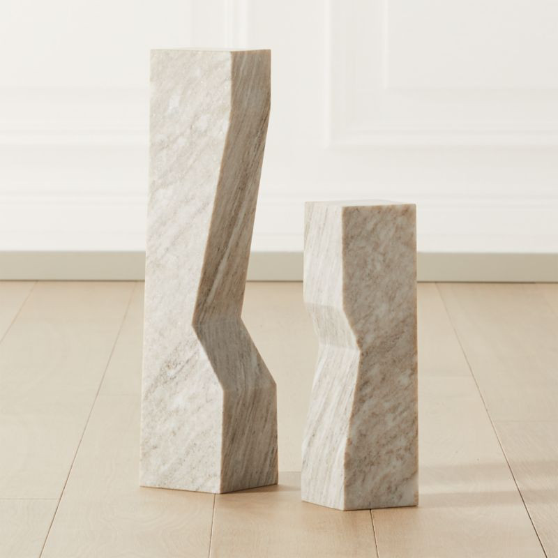 Vesta Marble Sculpture Pedestals | CB2 | CB2