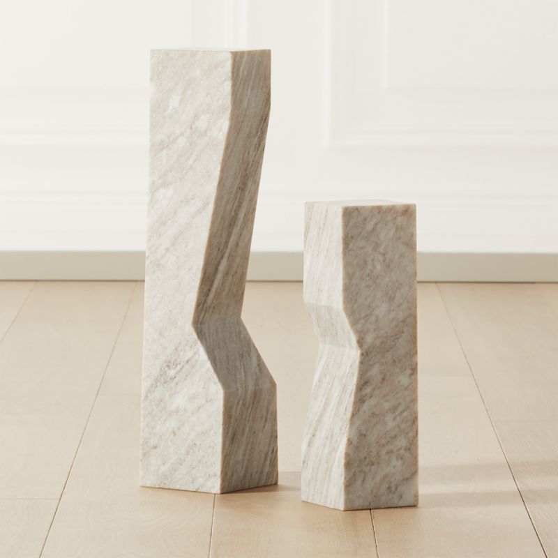 Vesta Marble Sculpture Pedestals | CB2 | CB2