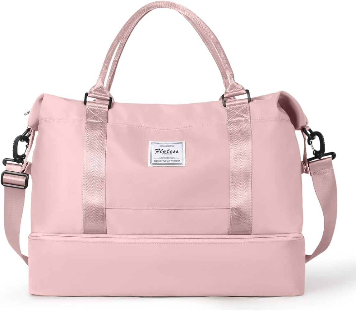 HYC00 Travel Duffel Bag,Carry-on Overnight Weekender Bags for Women,Sports Tote Gym Bag with Wet ... | Amazon (US)