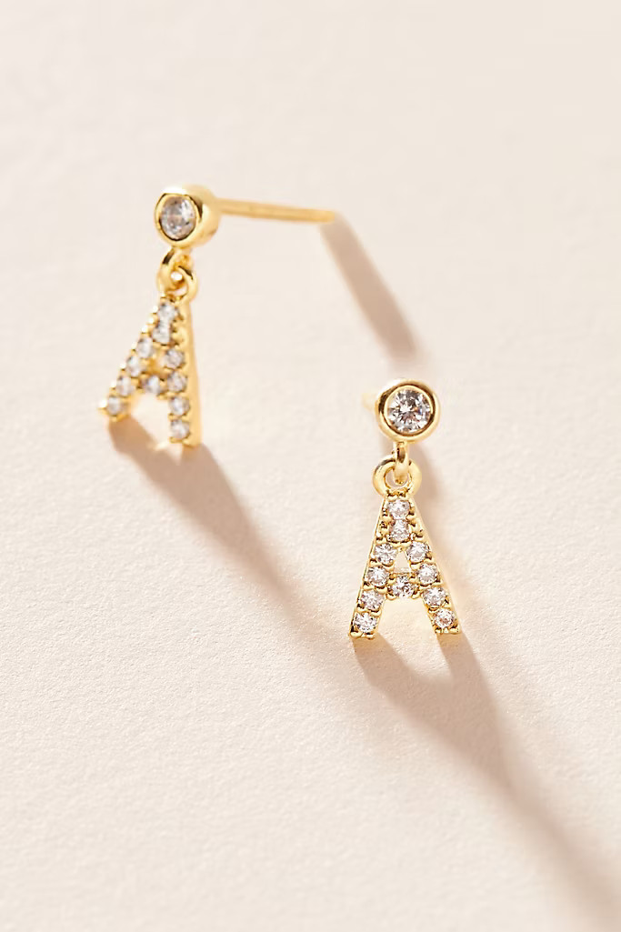 Petite Monogram Post Earrings | Anthropologie (US)