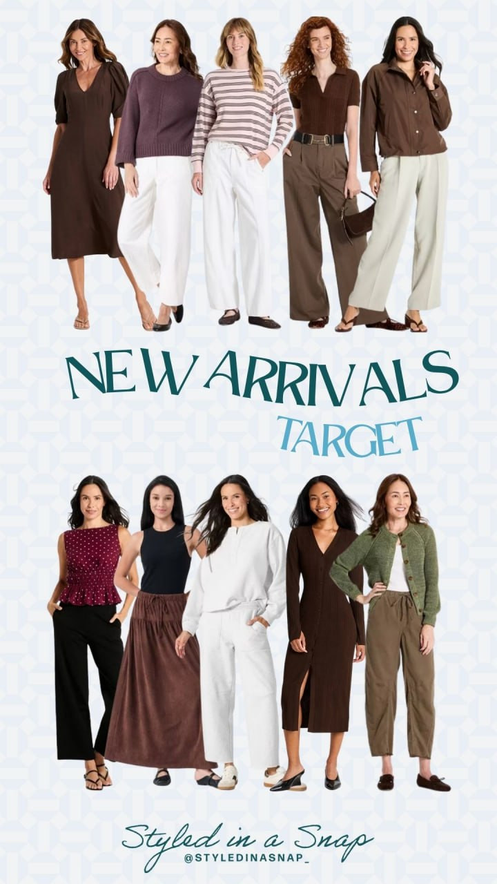 Target new arrivals are giving rich fall tones. Chocolate browns, cozy sweaters, and easy trousers, so many pretty pieces!

// Target New Arrivals, Target Fashion Fall, Target Fashion Finds, Target Outfits Women
 

 #LTKgrwm #LTKootd #LTKSeasonal
