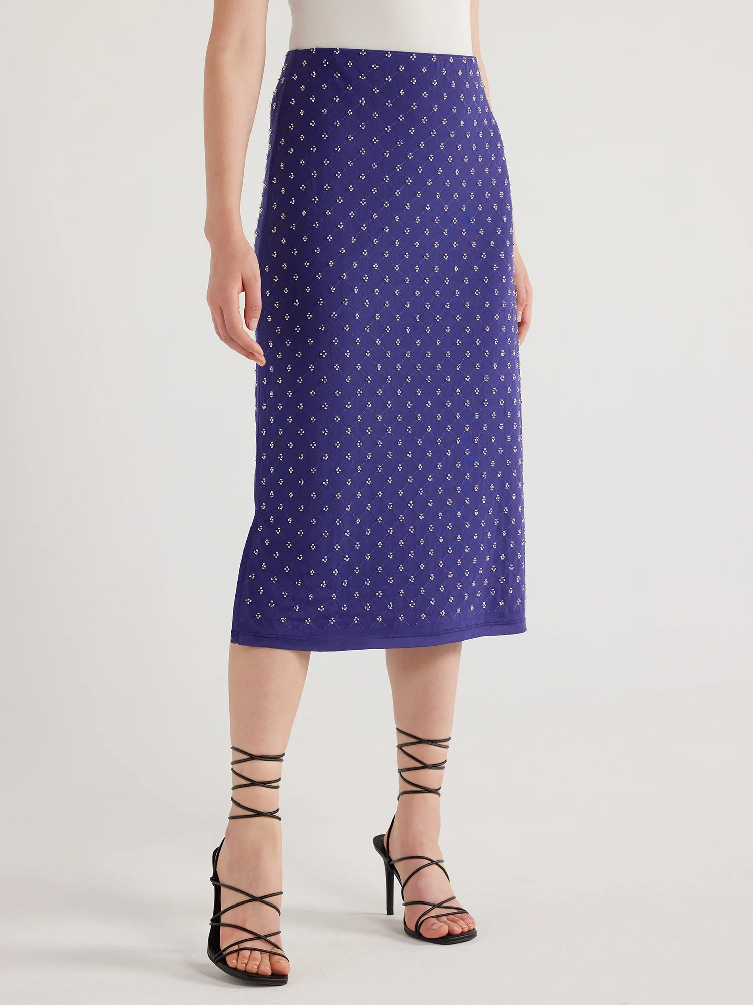 Scoop Women’s Crystal Mesh Skirt, Sizes XS-XXL - Walmart.com | Walmart (US)