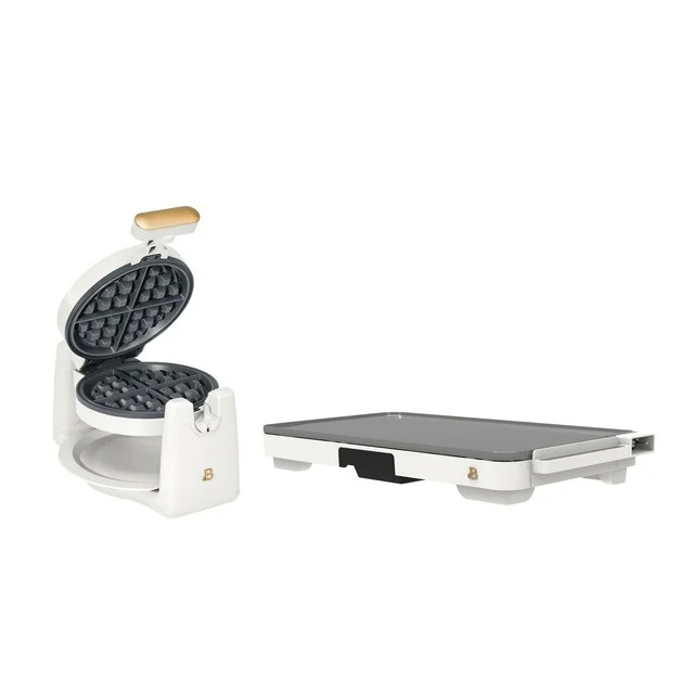 Beautiful Electric Griddle/Waffle Maker Breakfast Set, White Icing by Drew Barrymore | Walmart (US)