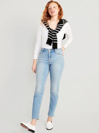 High-Waisted Wow Straight Jeans for Women | Old Navy (US)
